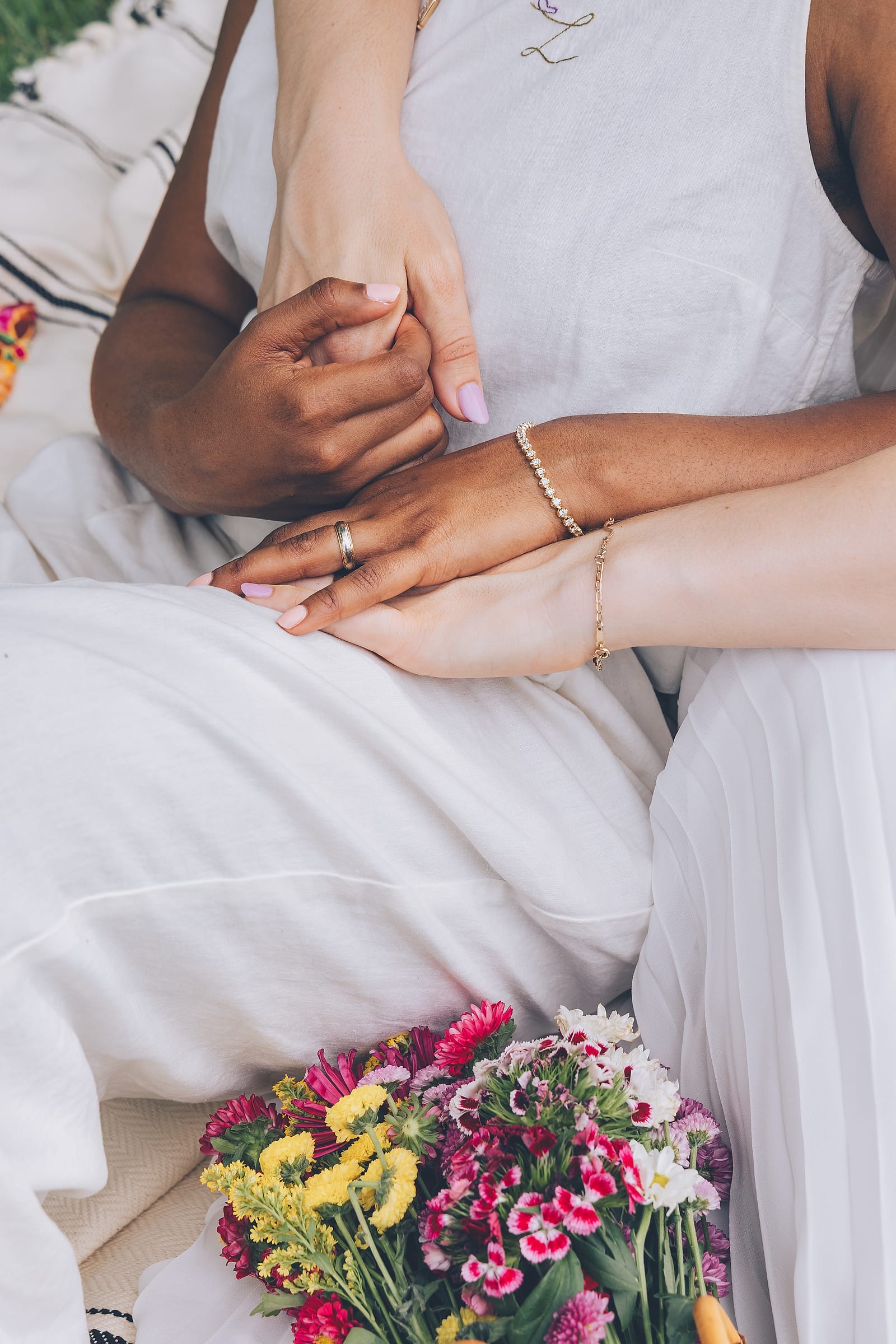 A candid wedding-day photograph
